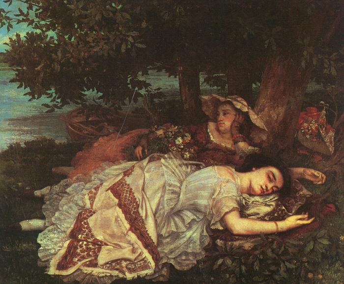 Gustave Courbet The Young Ladies of the Banks of the Seine oil painting picture